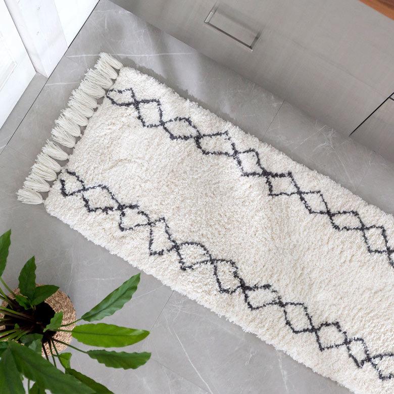 キッチンマット ラグマット 約 45×185cm ベニオワレン風 メッシュ 長方形 室内 ラグ カーペット ホットカーペット 床暖房対応 おしゃれ 北欧 b1b-83 | ELEMENTS（インテリア） | 11