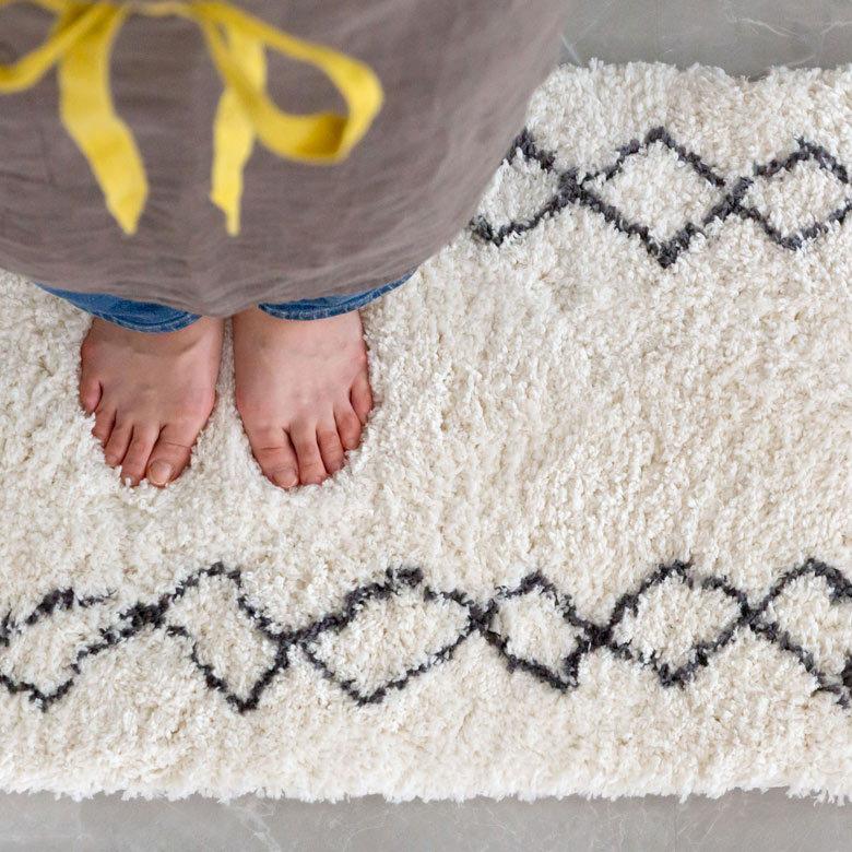 キッチンマット ラグマット 約 45×185cm ベニオワレン風 メッシュ 長方形 室内 ラグ カーペット ホットカーペット 床暖房対応 おしゃれ 北欧 b1b-83 | ELEMENTS（インテリア） | 12