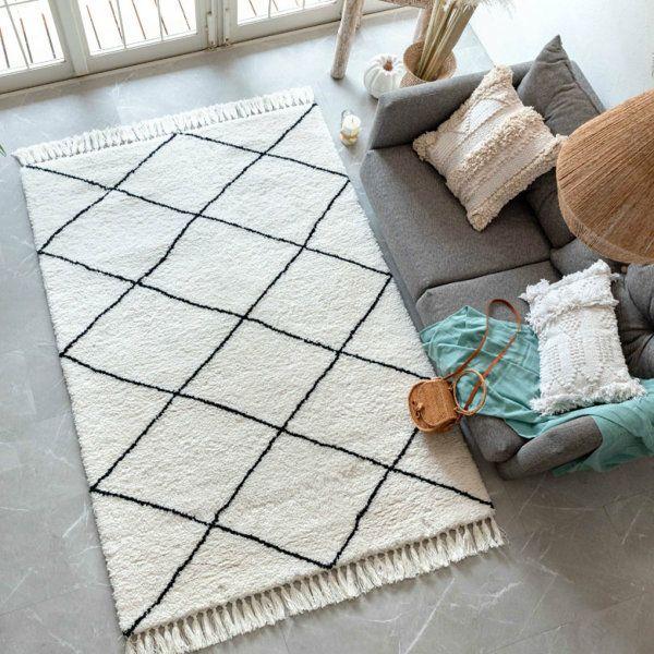 ラグ ラグマット 約 130×190cm ベニオワレン風 メッシュ 長方形 室内 カーペット ホットカーペット 床暖房対応 おしゃれ 北欧 b1d-83 | ELEMENTS（インテリア） | 17