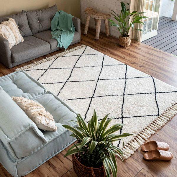 ラグ ラグマット 約 130×190cm ベニオワレン風 メッシュ 長方形 室内 カーペット ホットカーペット 床暖房対応 おしゃれ 北欧 b1d-83 | ELEMENTS（インテリア） | 08