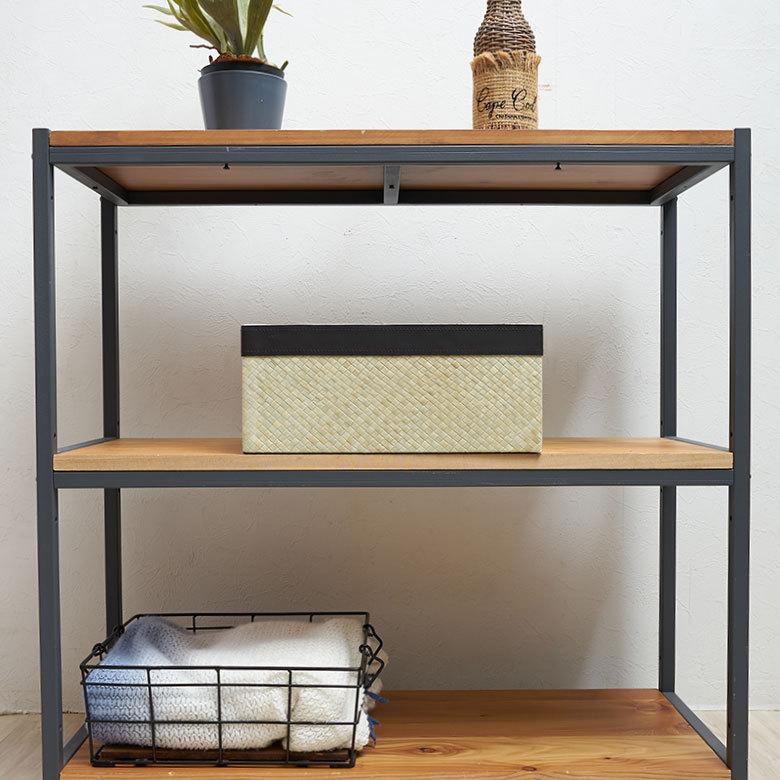 パンダン製ポイントレザーのスクエア収納ボックス Mサイズ 2色展開 アジア工房 bm-1174 | ブランド登録なし | 01