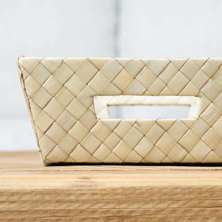 持ち手付き バスケット トレイ  Sサイズ パンダン 収納 トレー かご バスケット 整理 小物 入れ 籠 ケース ボックス ナチュラル 西海岸 bt-11736 | ELEMENTS（インテリア） | 06
