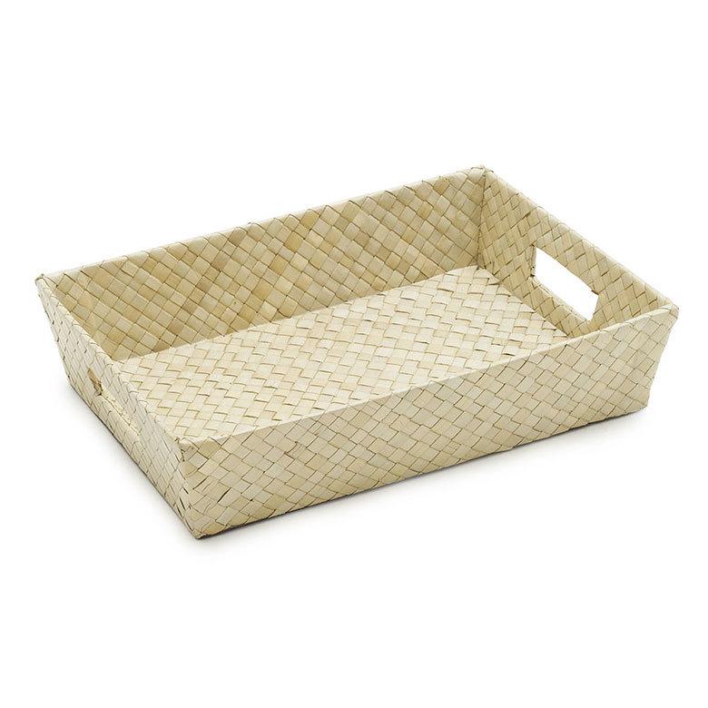 持ち手付き バスケット トレイ 小物入れ トレー デスク 机 整理 整頓 収納 小物 書類 入れ アジアン バリ 雑貨 パンダン Mサイズ ナチュラル 西海岸 bt-11738 | ELEMENTS（インテリア） | 06