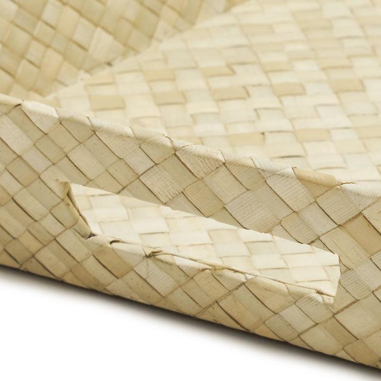 持ち手付き バスケット トレイ トレー デスク 机 整理 整頓 収納 小物 書類 入れ アジアン バリ 雑貨 パンダン Lサイズ ナチュラル 西海岸 bt-11740 | ELEMENTS（インテリア） | 02