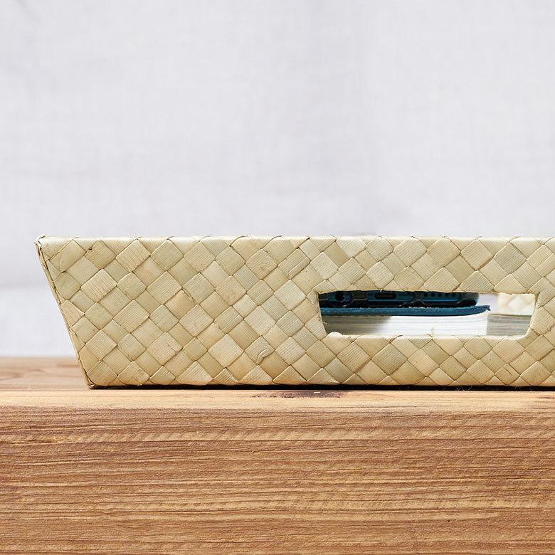 持ち手付き バスケット トレイ トレー デスク 机 整理 整頓 収納 小物 書類 入れ アジアン バリ 雑貨 パンダン Lサイズ ナチュラル 西海岸 bt-11740 | ELEMENTS（インテリア） | 06