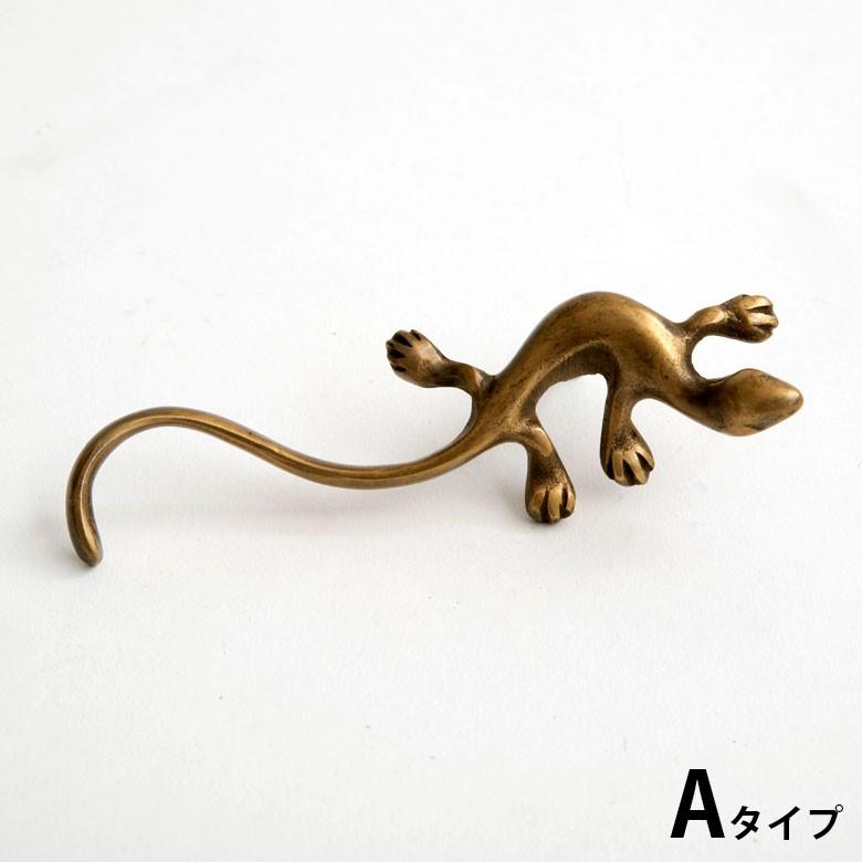 取っ手 ドアノブ 真鍮製 ヤモリ型 アンティーク風 つまみ DIY 付け替え 引き出し 家具 ハンドル 真鍮ノブ アジア工房 c-1375 | ブランド登録なし | 15