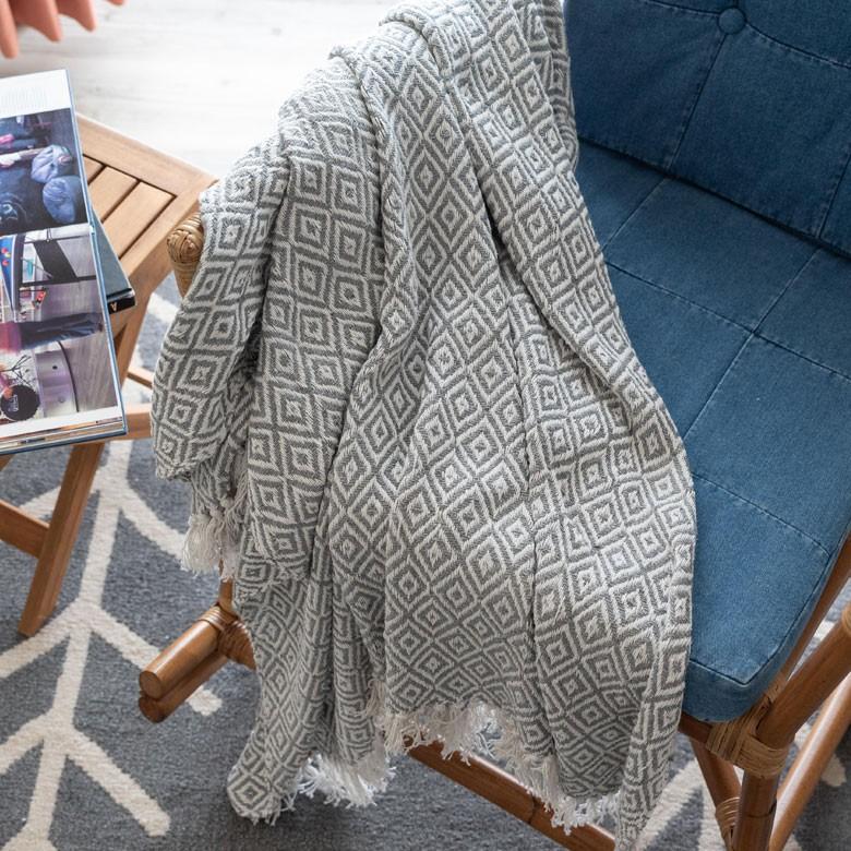 ブランケット ひざ掛け 約130×170cm 膝掛け ニットブランケット