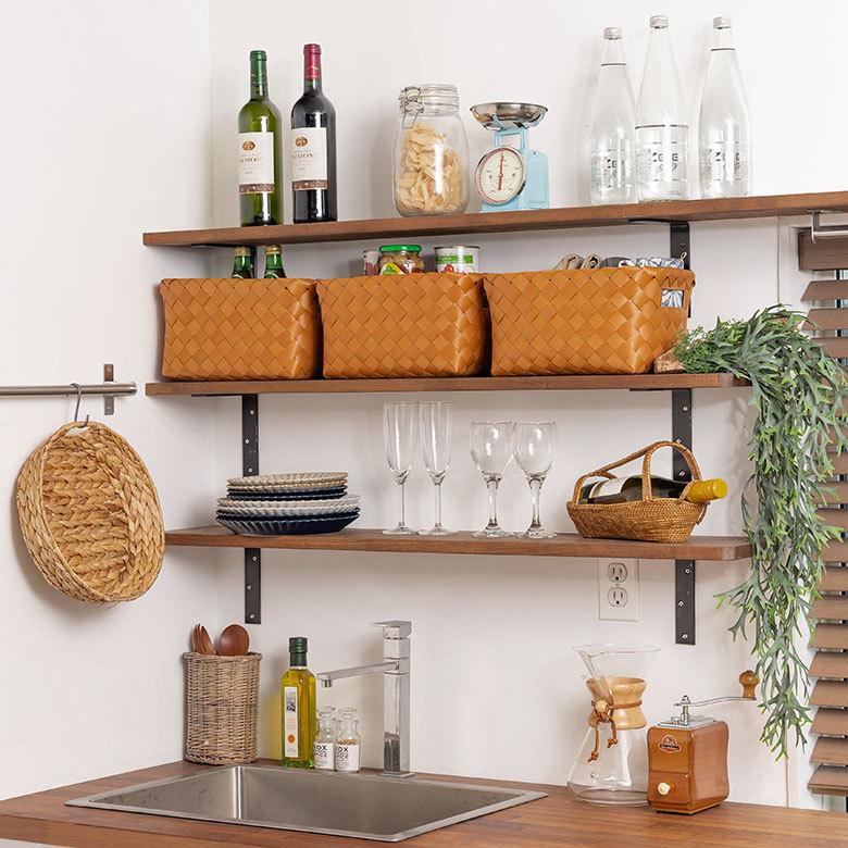 かご バスケット 洗える 白樺風 籠 ポリエチレン製 水洗い はっ水 撥水 収納 ボックス コスメ プランター おしゃれ 北欧  韓国 インテリア 西海岸 c-6 | ELEMENTS（インテリア） | 13