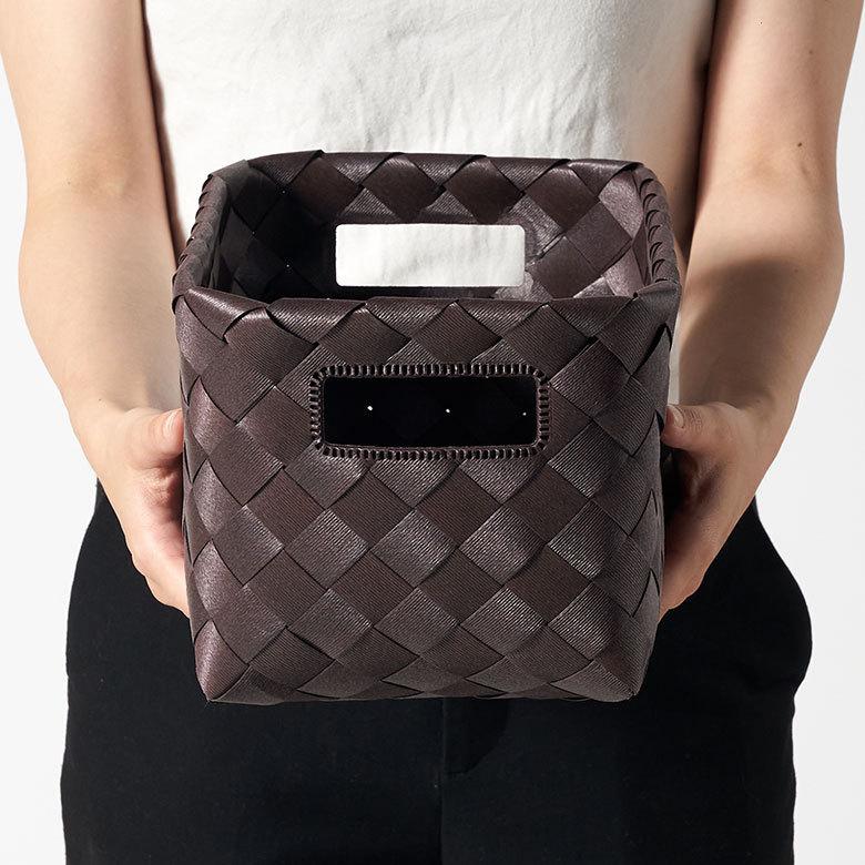 かご バスケット 洗える 白樺風 籠 ポリエチレン製 水洗い はっ水 撥水 収納 ボックス コスメ プランター おしゃれ 北欧  韓国 インテリア 西海岸 c-6 | ELEMENTS（インテリア） | 18