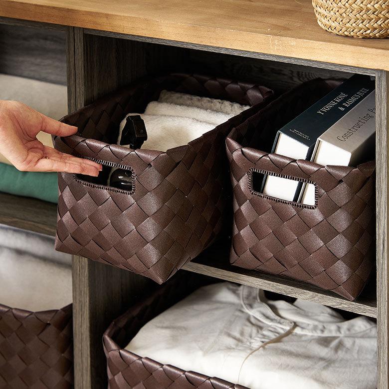 かご バスケット 洗える 白樺風 籠 ポリエチレン製 水洗い はっ水 撥水 収納 ボックス コスメ プランター おしゃれ 北欧  韓国 インテリア 西海岸 c-6 | ELEMENTS（インテリア） | 12