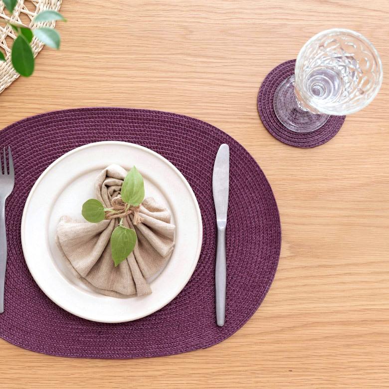 コースター  おしゃれ テーブルウェア 水洗い 和 モダン 丸 正円 ラウンド プレース プレイスコースター 1枚 グレイッシュ 5色 キッチン Riche リッシュ c-67000 | ELEMENTS（インテリア） | 18