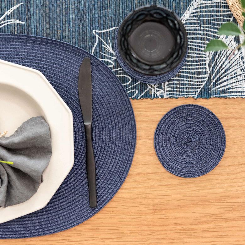 ELEMENTS コースター おしゃれ テーブルウェア 水洗い 和 モダン 丸 正