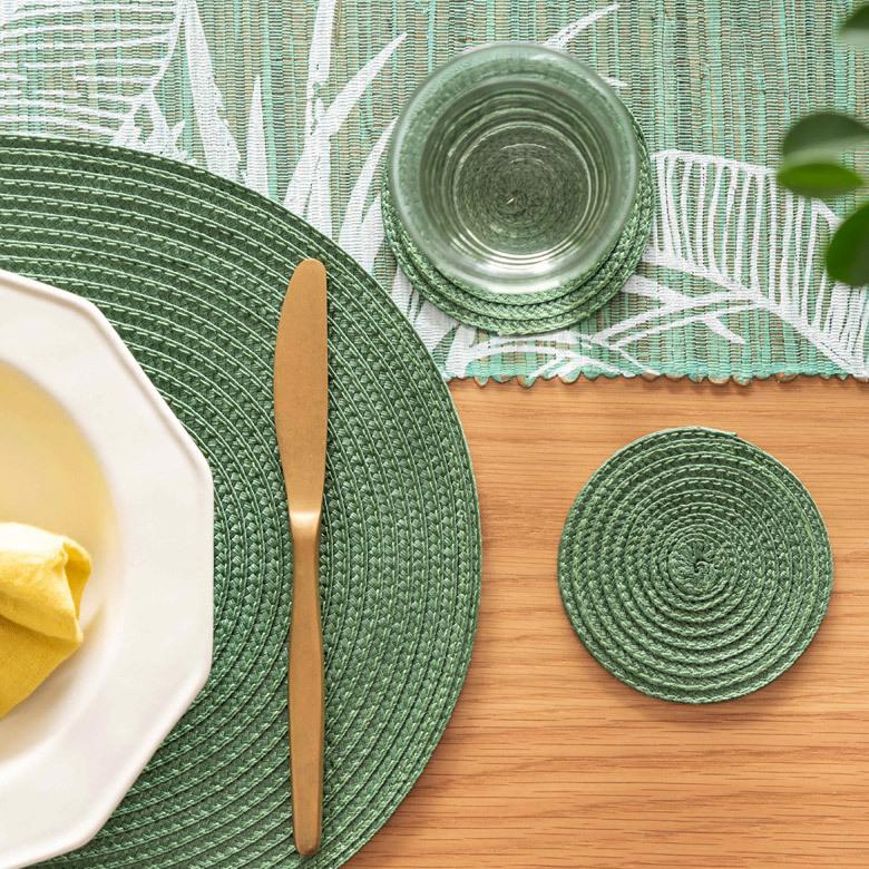 コースター おしゃれ テーブルウェア 水洗い 和 モダン 丸 正円 ラウンド プレース プレイスコースター 1枚 トロピカル カラフル 3色 Riche リッシュ c-67001 | ELEMENTS（インテリア） | 13