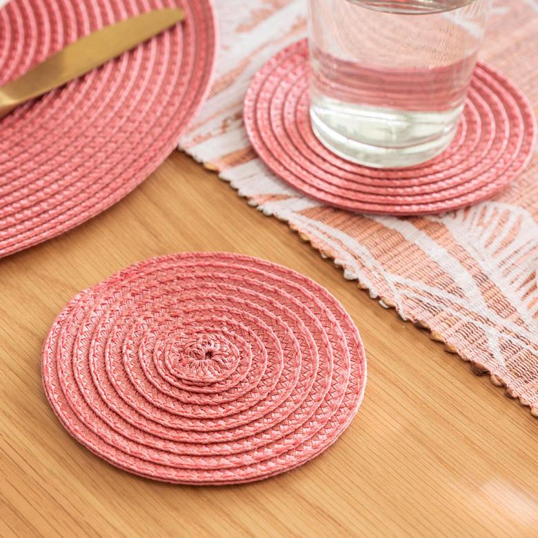 コースター おしゃれ テーブルウェア 水洗い 和 モダン 丸 正円 ラウンド プレース プレイスコースター 1枚 トロピカル カラフル 3色 Riche リッシュ c-67001 | ELEMENTS（インテリア） | 14