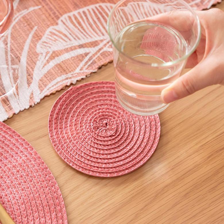 コースター おしゃれ テーブルウェア 水洗い 和 モダン 丸 正円 ラウンド プレース プレイスコースター 1枚 トロピカル カラフル 3色 Riche リッシュ c-67001 | ELEMENTS（インテリア） | 22