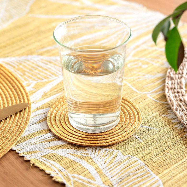 コースター おしゃれ テーブルウェア 水洗い 和 モダン 丸 正円 ラウンド プレース プレイスコースター 1枚 トロピカル カラフル 3色 Riche リッシュ c-67001 | ELEMENTS（インテリア） | 06