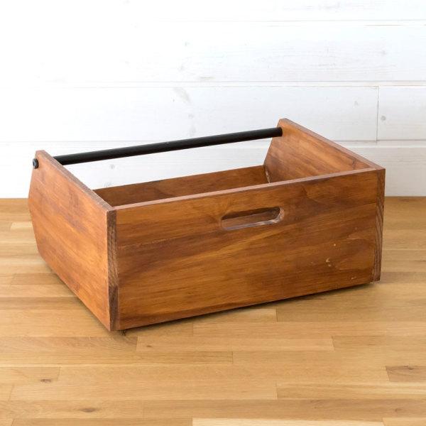 ウッドコンテナボックス Lサイズ 収納 引き出し 木製 スタッキング アンティーク オープン 持ち手付き ヴィンテージ アメリカン インダストリアル cl-g-6 | ブランド登録なし | 12