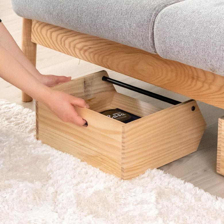 ウッドコンテナボックス Lサイズ 収納 引き出し 木製 スタッキング アンティーク オープン 持ち手付き ヴィンテージ アメリカン インダストリアル cl-g-6 | ブランド登録なし | 16