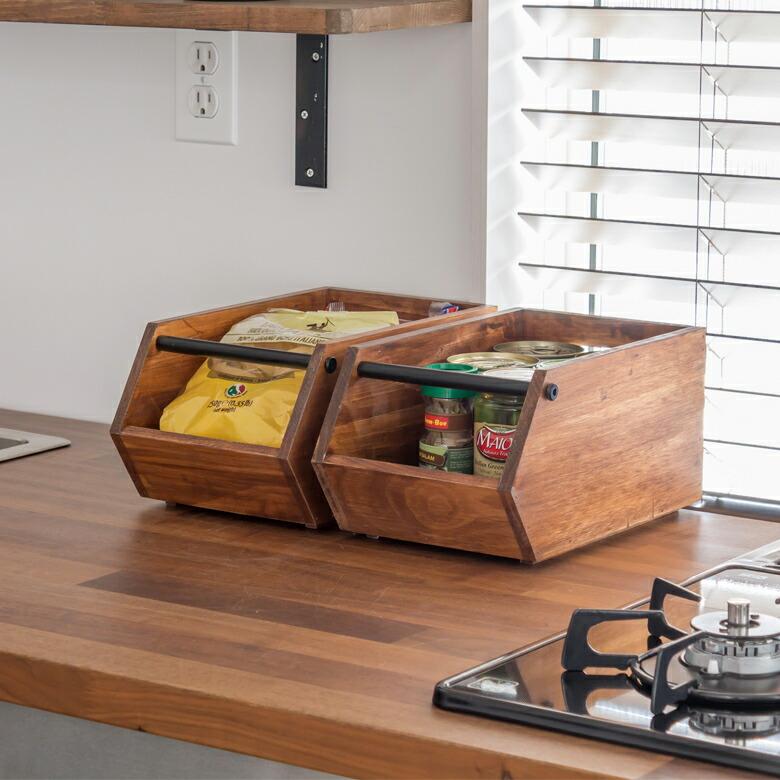 ウッドコンテナボックス Sサイズ 収納 引き出し 木製 スタッキング