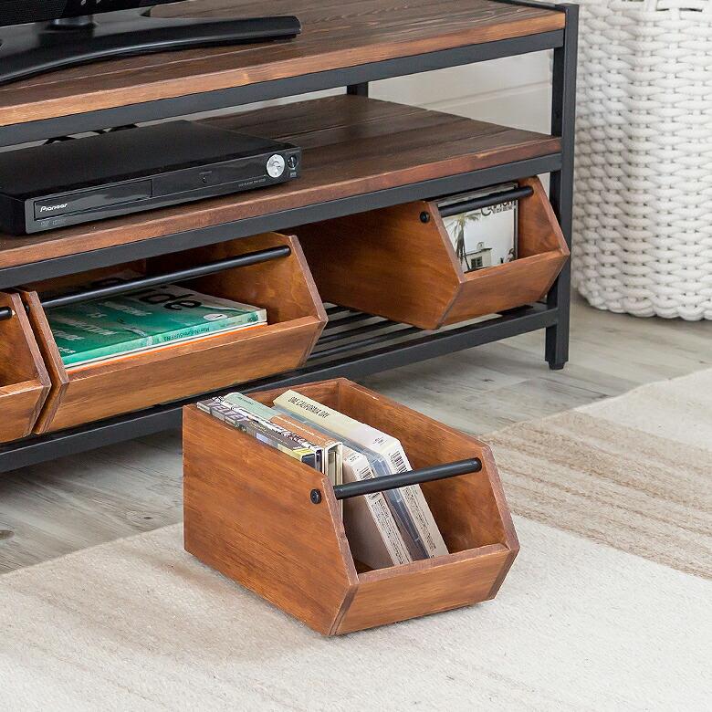 ウッドコンテナボックス Sサイズ 収納 引き出し 木製 スタッキング