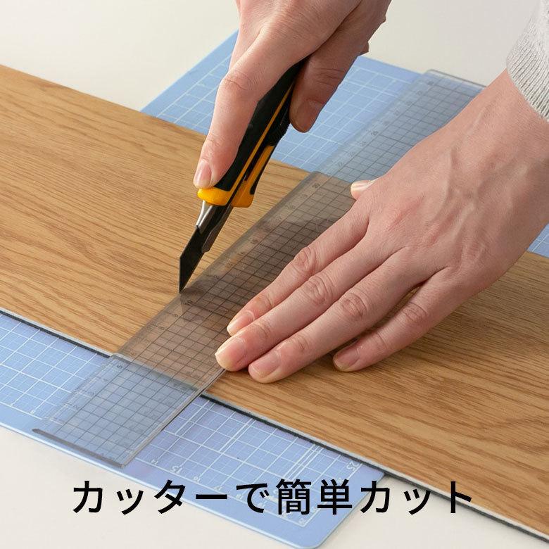 フロアタイル 置くだけ シート マット 敷くだけ タイル フローリング材 床材 カーペット DIY リフォーム 木目調 ウッド 12枚セット トイレ 玄関 cl-lf-2 | ブランド登録なし | 03