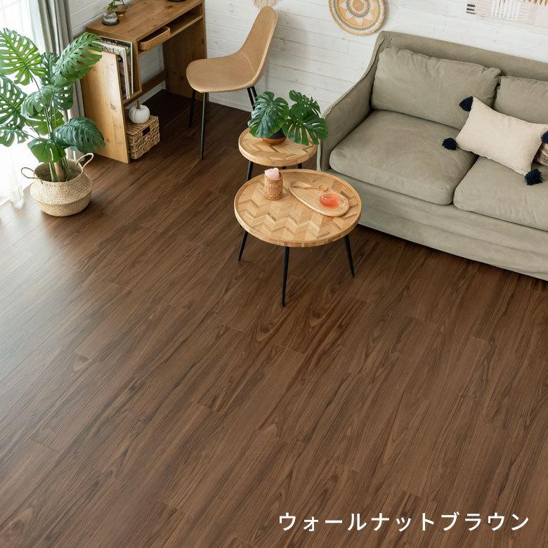 フロアタイル 置くだけ シート マット 敷くだけ タイル フローリング材 床材 カーペット DIY リフォーム 木目調 ウッド 12枚セット トイレ 玄関 cl-lf-2 | ブランド登録なし | 09