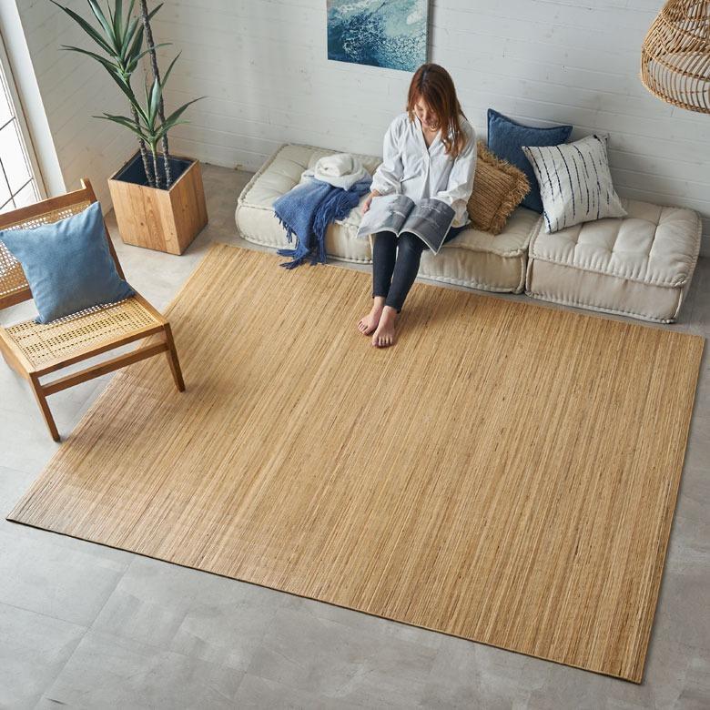 ELEMENTS ラタンカーペット 籐むしろ 約140×200cm 絨毯 敷物 ひんやり