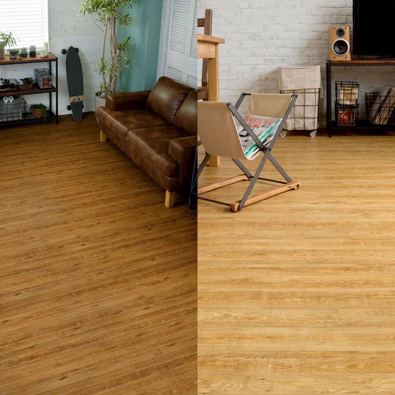 ウッドカーペット 4.5畳 江戸間 260×260cm フローリングカーペット 床材 DIY 簡単 敷くだけ 特殊エンボス加工 ヴィンテージ 1梱包 cpt-pj-40-e45 | ELEMENTS（インテリア） | 20