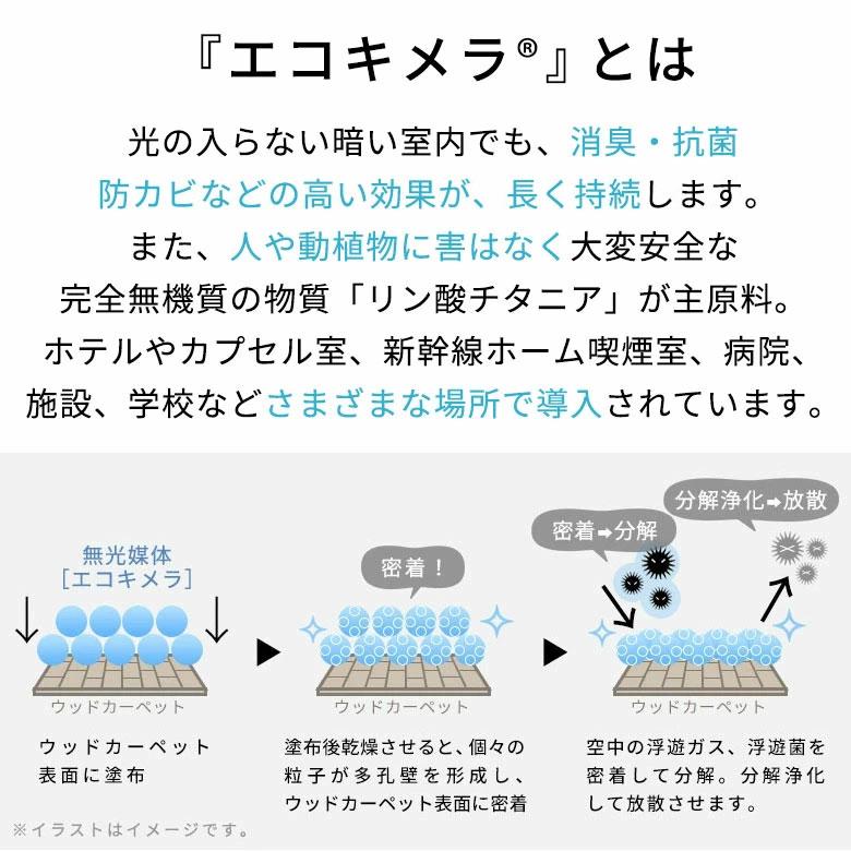 ウッドカーペット 4.5畳 団地間 243×245cm フローリング材 床材 抗菌 消臭 天然木 エコキメラ DIY 簡単 敷くだけ 1梱包 cs-00-d45｜elements｜12