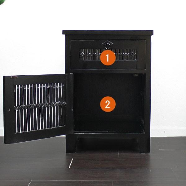 送料無料アジアンバンブーサイドチェスト ライトブラウン色 アジア工房 CSDC-LBR | ブランド登録なし | 03