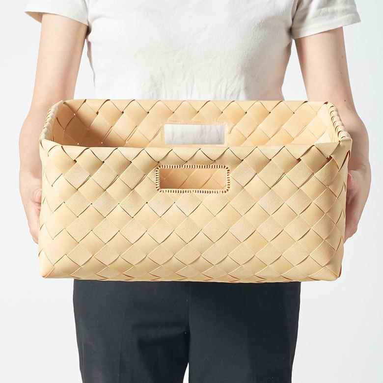 かご バスケット 洗える 持ち手付き ポリエチレン製 丸洗い 白樺かご ボックス ランドリー 収納 おむつストッカー おしゃれ 韓国 インテリア 西海岸 d-66 | ELEMENTS（インテリア） | 18