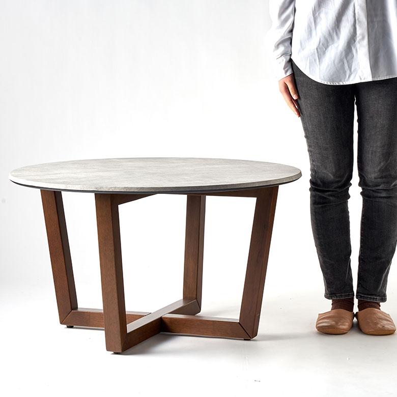 センター テーブル カフェ ロー 直径 80cm 高さ 45cm ストーン 風 調 リビング ダインニング モダン ホテル ライク 店舗 ディスプレイ 什器 d-84314 | ELEMENTS（インテリア） | 19