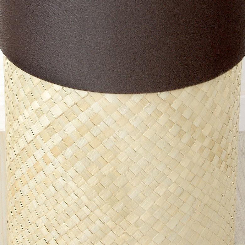 ごみ箱 おしゃれ ゴミ箱 レザー 天然素材 ダストボックス ボックス フタつき パンダン 編み目 シンプル アジアン 四角 ナチュラル アジア工房 db-117 | ELEMENTS（インテリア） | 05