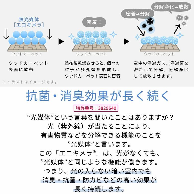 同時購入用 抗菌加工 エコキメラ 3畳用 特許取得 ウッドカーペット 床 リフォーム 抗菌 消臭 防カビ ウイルス 感染予防 対策 完全無機質 ecokimera30 | ELEMENTS（インテリア） | 03