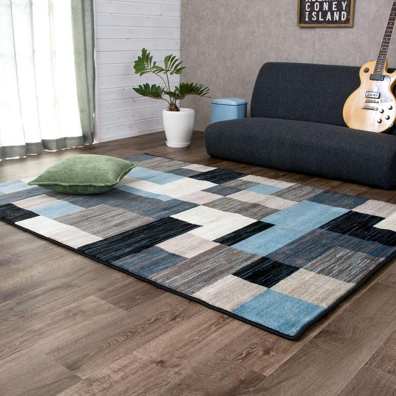 ラグ ラグマット 約130×190cm モザイク柄 パッチワーク柄 ホット ラグ ラグマット 約130×190cm モザイク柄 パッチワーク柄 ホット