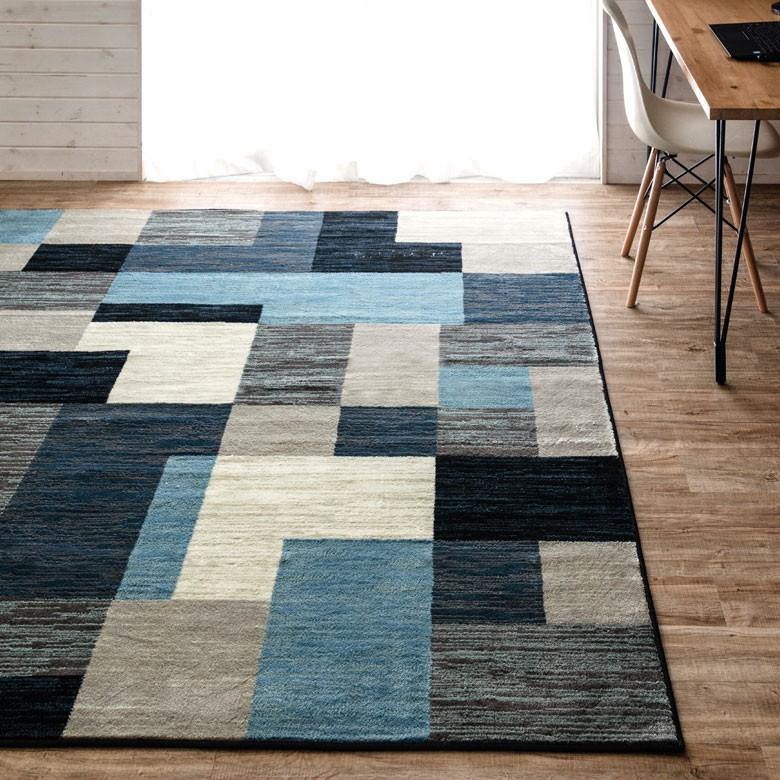 ラグ ラグマット 約200×250cm モザイク柄 パッチワーク柄 ホット ラグ ラグマット 約200×250cm モザイク柄 パッチワーク柄 ホット