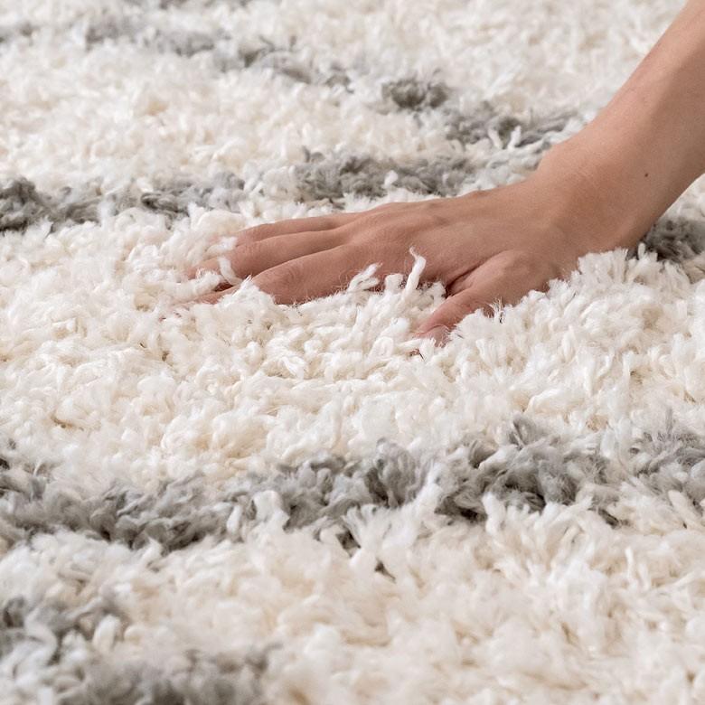 ラグ マット カーペット 約130×190cm エジプト製 ダイヤ柄 モノトーン ベニオワレン風 敷物 絨毯 北欧 インテリア eg84040 | ELEMENTS（インテリア） | 02