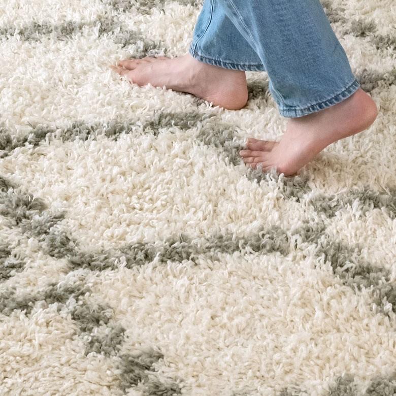 ラグ マット カーペット 約130×190cm エジプト製 ダイヤ柄 モノトーン ベニオワレン風 敷物 絨毯 北欧 インテリア eg84040 | ELEMENTS（インテリア） | 07