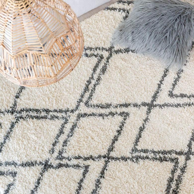 ラグ マット カーペット 約130×190cm エジプト製 モロッカン柄 ベニオワレン風 モノトーン ジグザグ 敷物 絨毯 北欧 インテリア eg84041 | ELEMENTS（インテリア） | 05