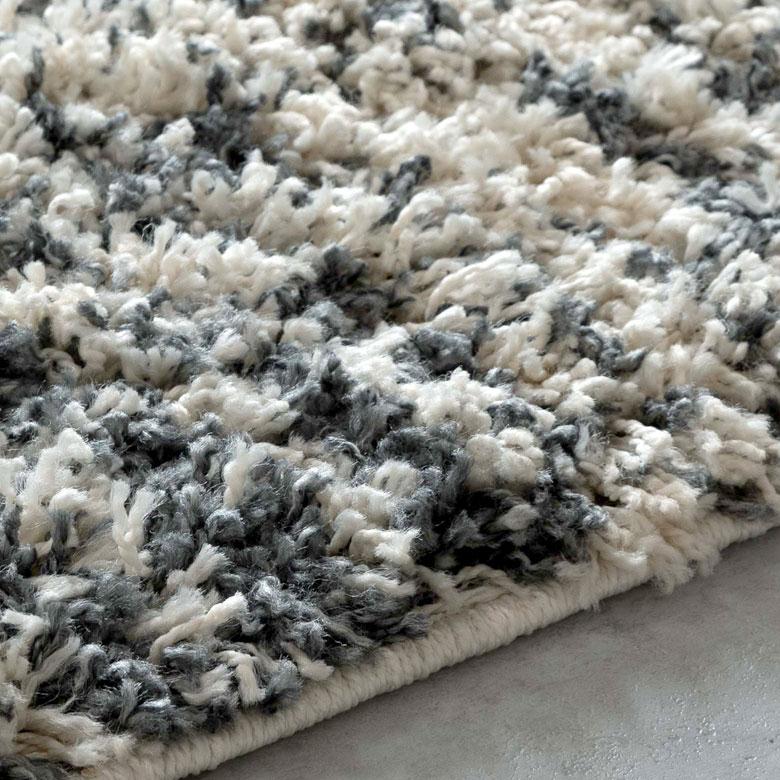 ラグ マット カーペット ダイヤ柄 ダイヤモンド 約130×190cm エジプト製 ベニオワレン風 白黒 BOHO 敷物 絨毯 北欧 インテリア eg84044 | ELEMENTS（インテリア） | 11