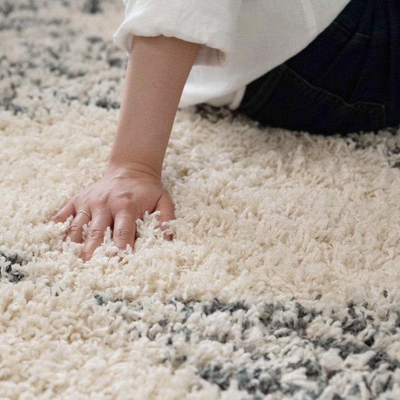 ラグ マット カーペット ダイヤ柄 ダイヤモンド 約130×190cm エジプト製 ベニオワレン風 白黒 BOHO 敷物 絨毯 北欧 インテリア eg84044 | ELEMENTS（インテリア） | 13