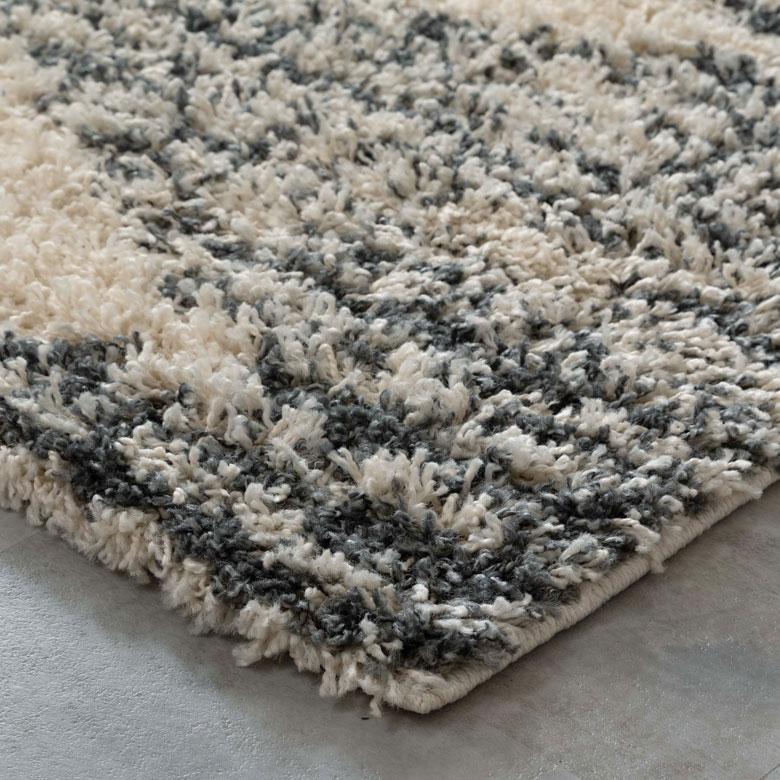 ラグ マット カーペット ダイヤ柄 ダイヤモンド 約130×190cm エジプト製 ベニオワレン風 白黒 BOHO 敷物 絨毯 北欧 インテリア eg84044 | ELEMENTS（インテリア） | 05