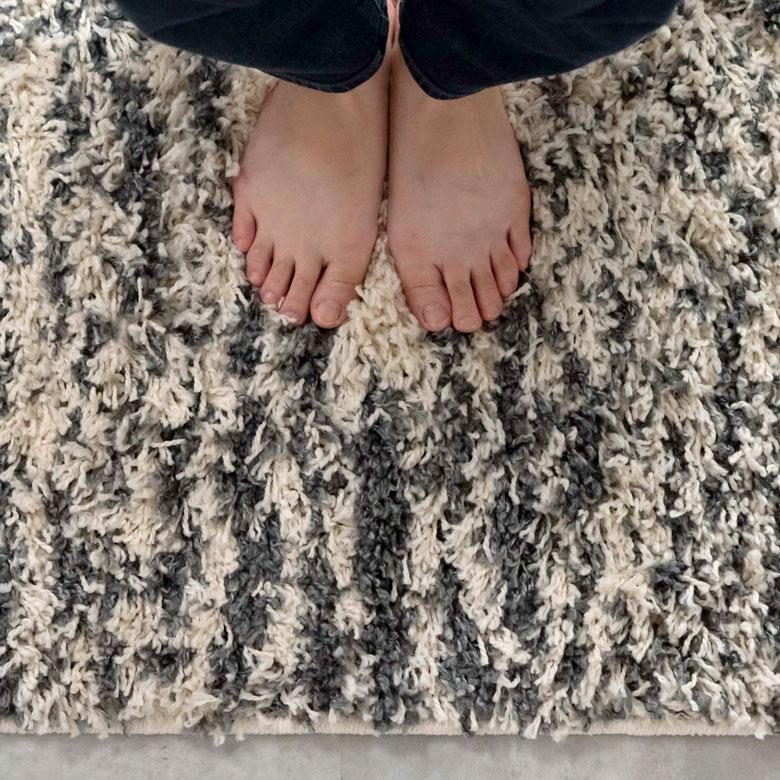 ラグ マット カーペット ダイヤ柄 ダイヤモンド 約130×190cm エジプト製 ベニオワレン風 白黒 BOHO 敷物 絨毯 北欧 インテリア eg84044 | ELEMENTS（インテリア） | 08