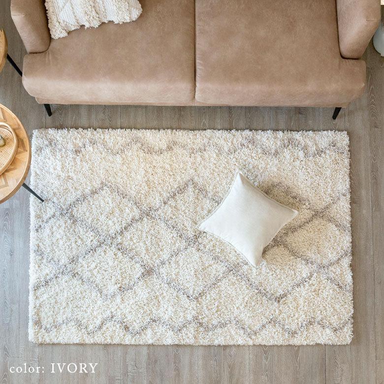 ラグ ラグマット 約 130×190cm ベニオワレン風 エジプト製 長方形 モロッカン ナチュラル アイボリー ベージュ eg84045 | ELEMENTS（インテリア） | 18