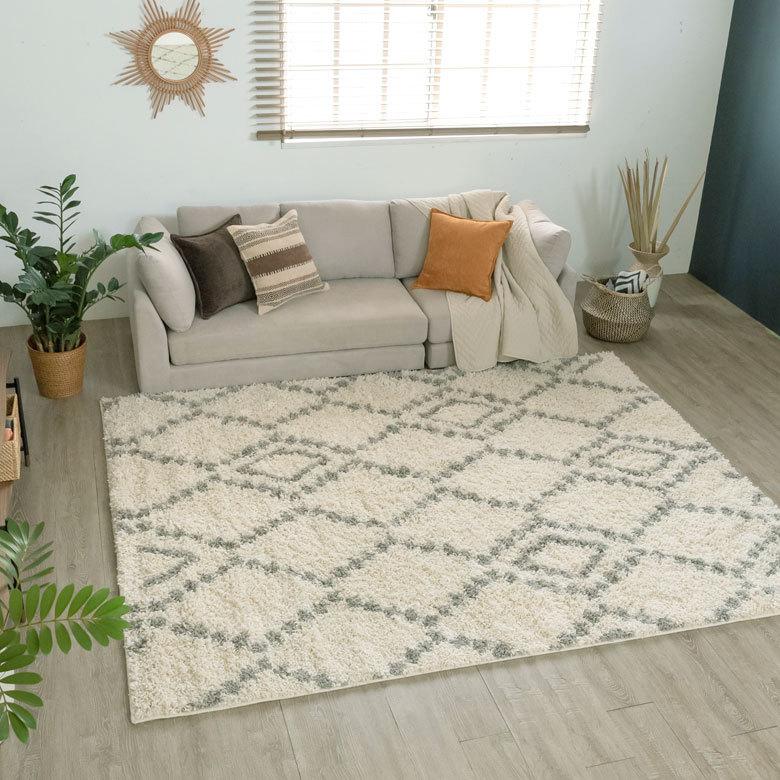 ラグ ラグマット 約 200×250cm ベニオワレン風 エジプト製 アイボリー カーペット 長方形 おしゃれ 絨毯 じゅうたん オールシーズン eg84046 | ELEMENTS（インテリア） | 15