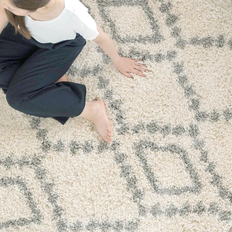 ラグ ラグマット 約 200×250cm ベニオワレン風 エジプト製 アイボリー カーペット 長方形 おしゃれ 絨毯 じゅうたん オールシーズン eg84046 | ELEMENTS（インテリア） | 02