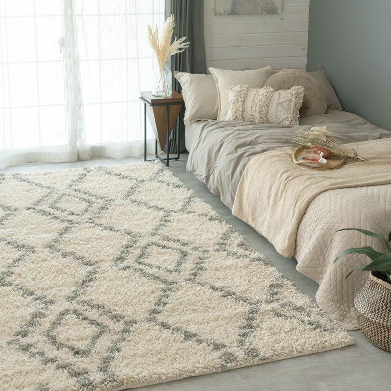 ラグ ラグマット 約 200×250cm ベニオワレン風 エジプト製 アイボリー カーペット 長方形 おしゃれ 絨毯 じゅうたん オールシーズン eg84046 | ELEMENTS（インテリア） | 08