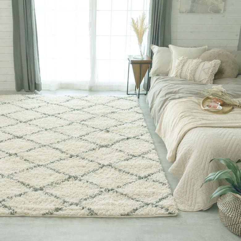 ラグ ラグマット 約 200×250cm ベニオワレン風 エジプト製 アイボリー カーペット 長方形 おしゃれ 絨毯 じゅうたん オールシーズン eg8404 | ELEMENTS（インテリア） | 07