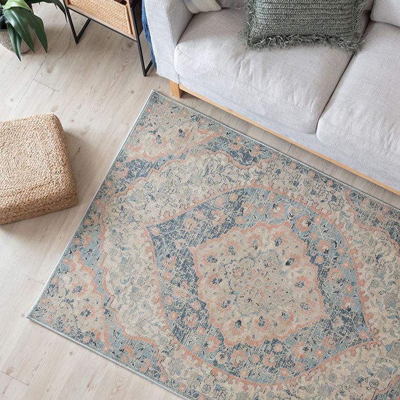 ラグ マット カーペット 約130×190cm エジプト製 メダリオン柄 ウィルトン織 敷物 絨毯 北欧 インテリア eg84050 | ブランド登録なし | 02