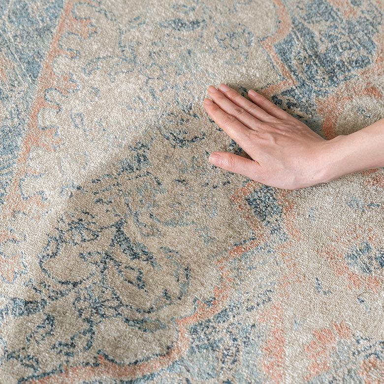 ラグ マット カーペット 約130×190cm エジプト製 メダリオン柄 ウィルトン織 敷物 絨毯 北欧 インテリア eg84050 | ブランド登録なし | 03